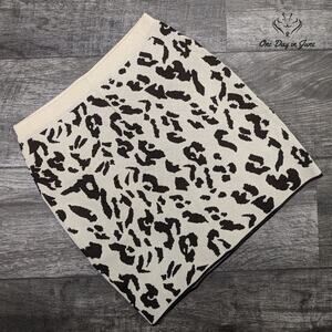 She + Sky Animal Print Mini Skirt Size S